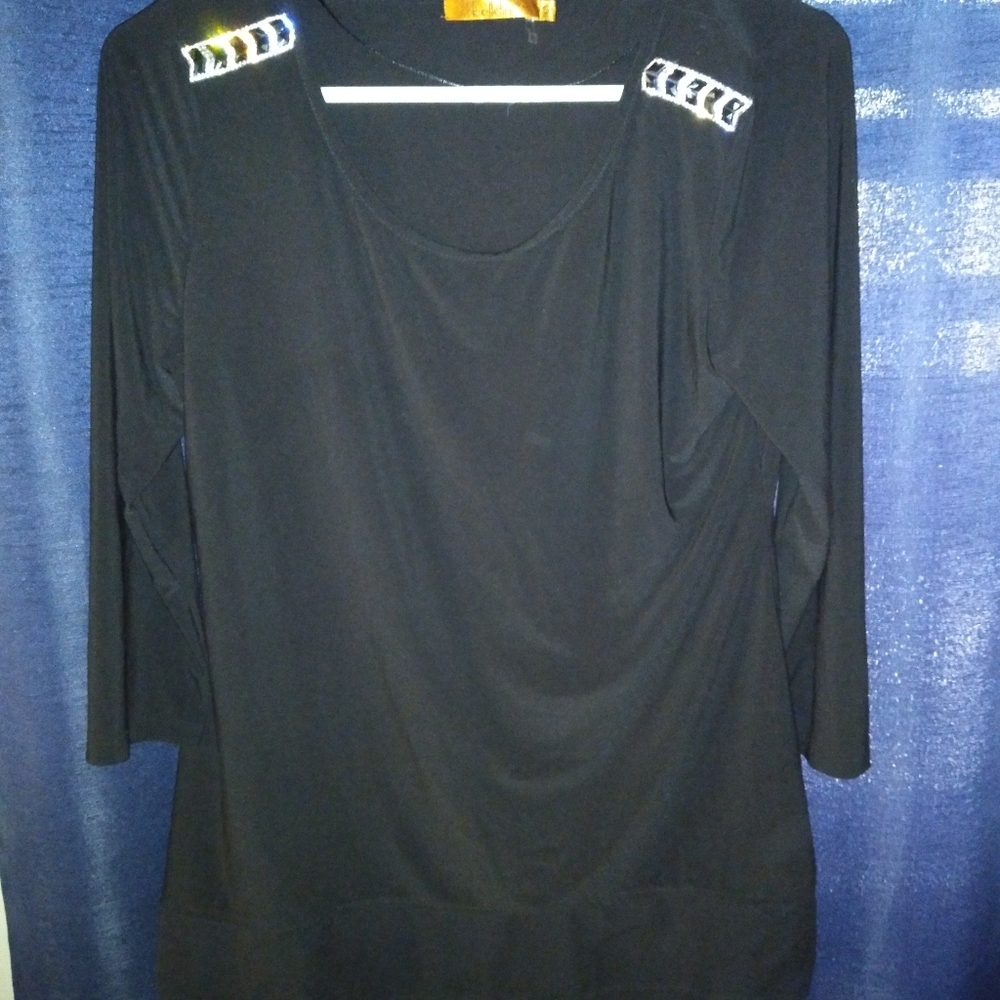 3/4 Length sleeve Pullover with Jeweled accent